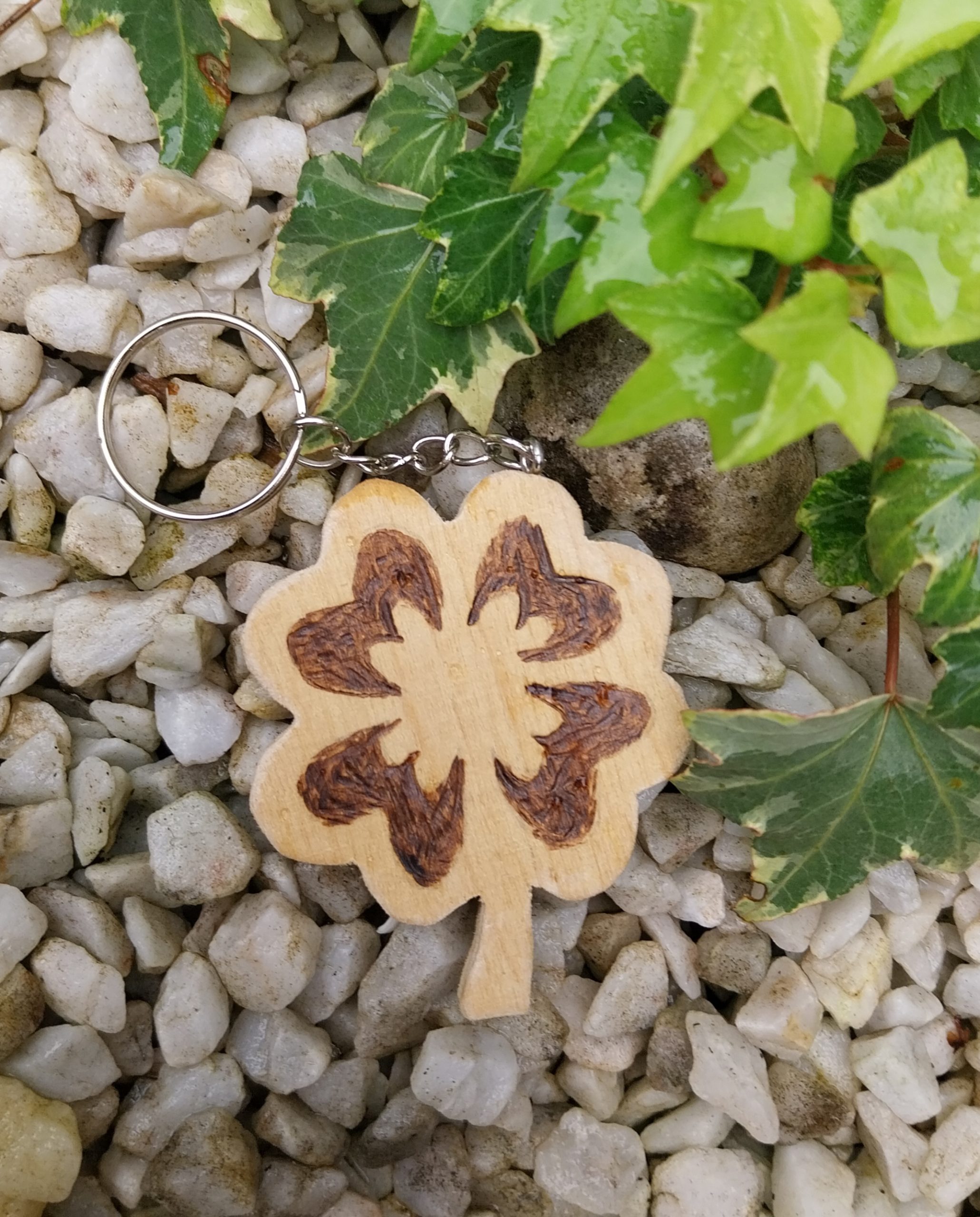 Schlüsselanhänger "Glücksklee"